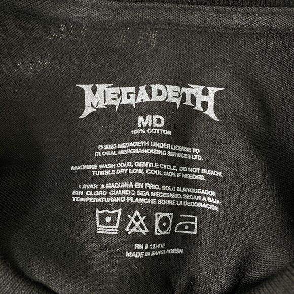 Megadeath Shirt Mens Medium Crush the World Tour 2023 Official Merch Graphic Tee - Picture 7 of 9